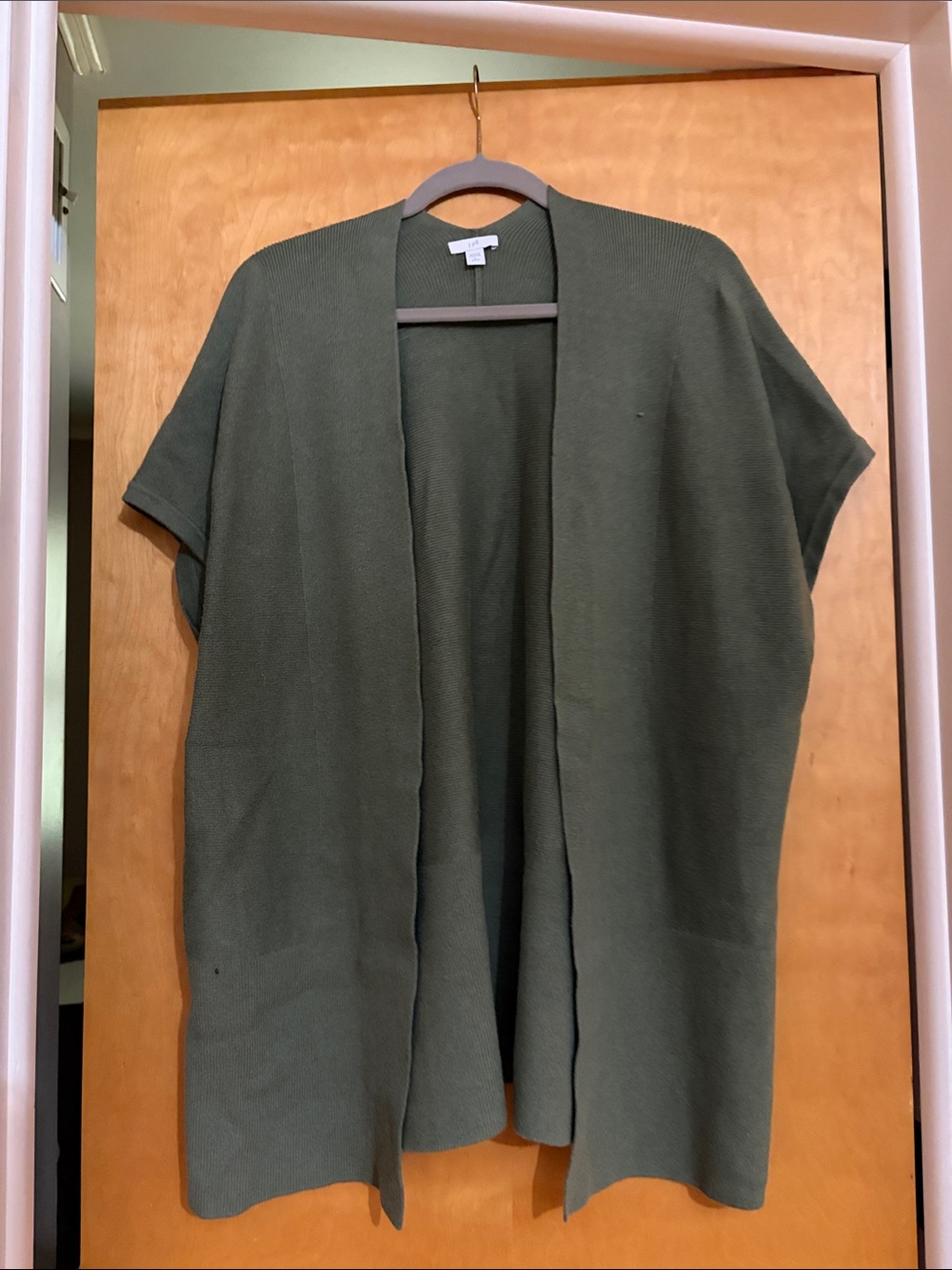 J.Jill Open-Front Olive Green Women’s Sweater Cardigan